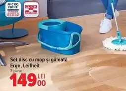 Carrefour Set disc cu mop și găleată Ergo, Leifheit Ofertă