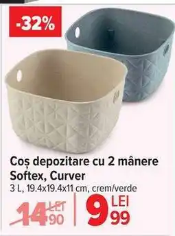 Carrefour Coș depozitare cu 2 mânere Softex, Curver Ofertă