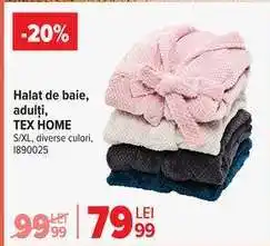 Carrefour Halat de baie adulți, TEX HOME Ofertă