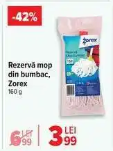 Carrefour Rezervă mop din bumbac, Zorex Ofertă