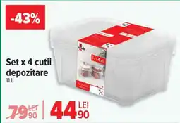 Carrefour Set x 4 cutii depozitare Ofertă