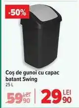 Carrefour Coș de gunoi cu capac batant Swing Ofertă