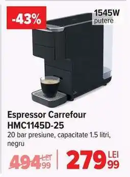 Carrefour Espressor Carrefour HMC1145D-25 Ofertă