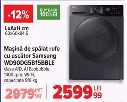Carrefour Mașină de spălat rufe cu uscător Samsung WD90DG5B15BBLE Ofertă