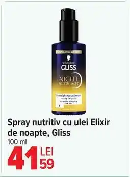 Carrefour Spray nutritiv cu ulei Elixir de noapte, Gliss Ofertă