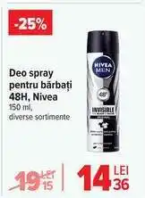 Carrefour Deo spray pentru bărbați 48H, Nivea Ofertă