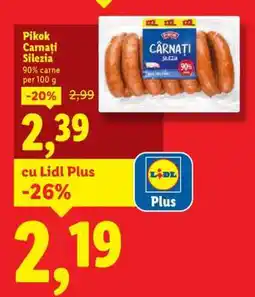 Lidl Pikok Cârnați Silezia Ofertă