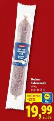 Lidl Dulano Salam nobil Ofertă