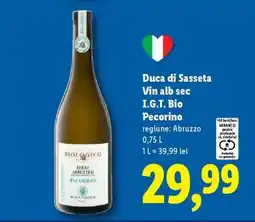 Lidl Duca di Sasseta Vin alb sec I.G.T. Bio Pecorino Ofertă