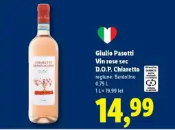 Lidl Giulio Pasotti Vin rose sec D.O.P. Chiaretto Ofertă