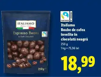 Lidl Italiamo Boabe de cafea învelite în ciocolată neagră Ofertă