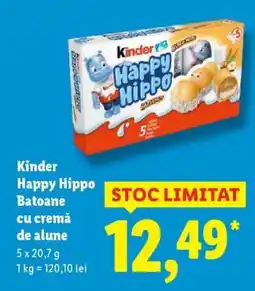 Lidl Kinder Happy Hippo Batoane cu cremă de alune Ofertă