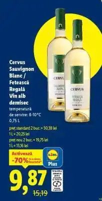 Lidl Cervus Sauvignon Blanc / Fetească Regală Ofertă