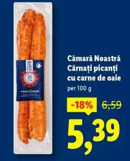 Lidl Cămara Noastră Cârnați picanți cu carne de oaie Ofertă