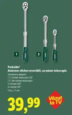 Lidl Parkside Antrenor clichet reversibil, cu mâner telescopic Ofertă