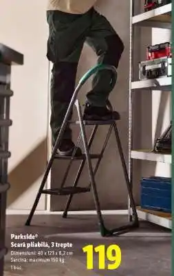 Lidl Parkside Scară pliabilă, 3 trepte Ofertă