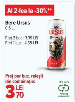 Carrefour Bere Ursus 0.5 L Ofertă