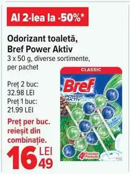 Carrefour Odorizant toaletă, Bref Power Aktiv Ofertă
