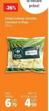Carrefour Salată iceberg crocantă, Carrefour la Piață Ofertă