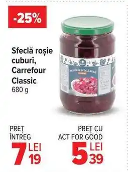 Carrefour Sfeclă roșie cuburi, Carrefour Classic Ofertă