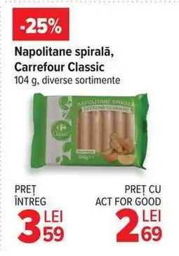 Carrefour Napolitane spirală, Carrefour Classic Ofertă