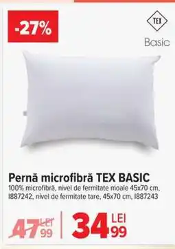 Carrefour Pernă microfibră TEX BASIC Ofertă