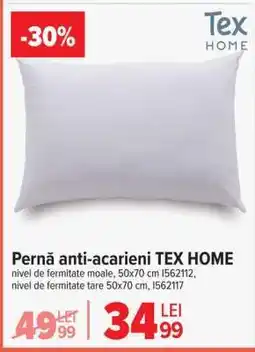 Carrefour Pernă anti-acarieni TEX HOME Ofertă