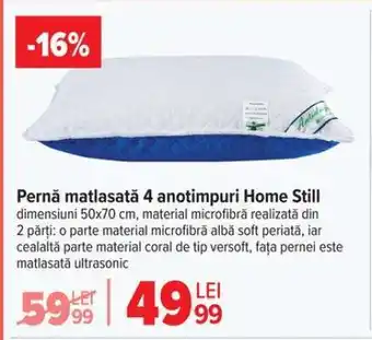 Carrefour Pernă matlasată 4 anotimpuri Home Still Ofertă