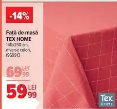 Carrefour Față de masă TEX HOME Ofertă