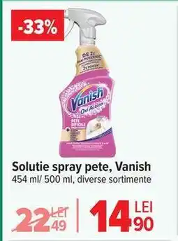 Carrefour Solutie spray pete, Vanish Ofertă