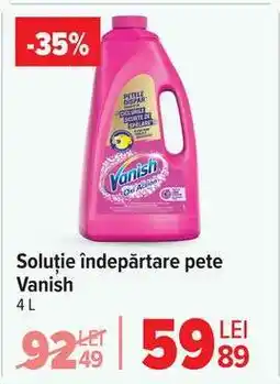 Carrefour Soluție îndepărtare pete Vanish Ofertă