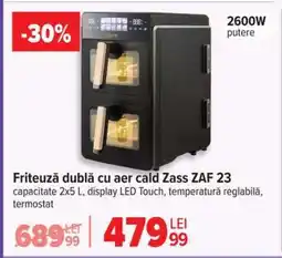 Carrefour Friteuză dublă cu aer cald Zass ZAF 23 Ofertă