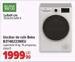 Carrefour Uscător de rufe Beko B3T48233WEU Ofertă