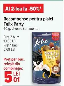 Carrefour Recompense pentru pisici Felix Party Ofertă