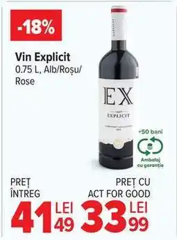 Carrefour Vin Explicit Ofertă