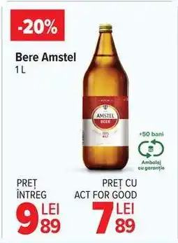 Carrefour Bere Amstel 1 L Ofertă