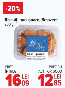 Carrefour Biscuiți nucuşoare, Besweet Ofertă