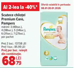 Carrefour Scutece chiloţel Premium Care, Pampers Ofertă