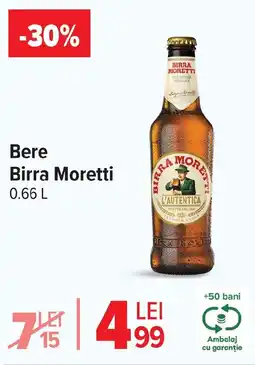 Carrefour Bere Birra Moretti Ofertă