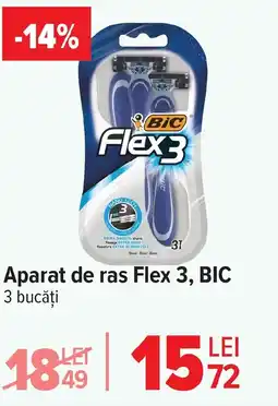 Carrefour Aparat de ras Flex 3, BIC Ofertă