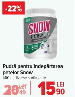 Carrefour Pudră pentru îndepărtarea petelor Snow Ofertă