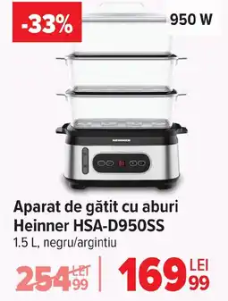 Carrefour Aparat de gătit cu aburi Heinner HSA-D950SS Ofertă