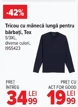 Carrefour Tricou cu mânecă lungă pentru bărbați, Tex Ofertă