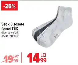 Carrefour Set x 3 şosete femei TEX Ofertă