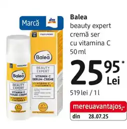 DM Balea beauty expert cremă ser cu vitamina C Ofertă