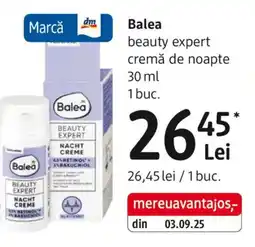 DM Balea beauty expert cremă de noapte Ofertă