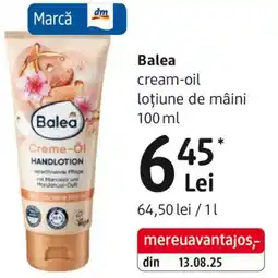 DM Balea cream-oil loțiune de mâini Ofertă