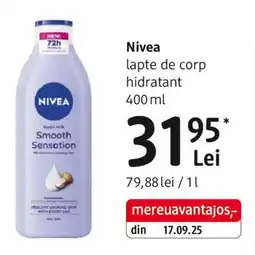 DM Nivea lapte de corp hidratant Ofertă