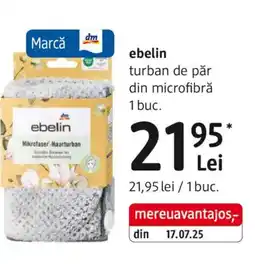 DM Ebelin turban de păr din microfibră Ofertă