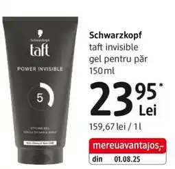 DM Schwarzkopf taft invisible gel pentru păr Ofertă